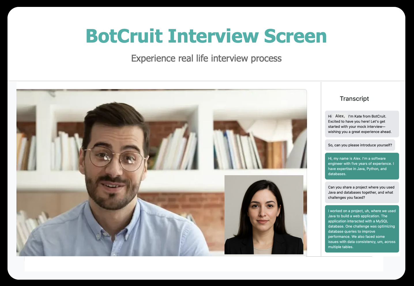 BotCruit AI Interview UI